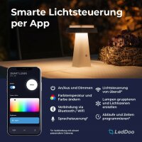 LedDoo SmartLumin Solar LED Tischleuchte ATHENA Steuerbar per App „Smart Garden“ über Bluetooth