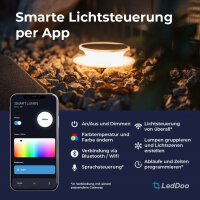 LedDoo SmartLumin Solar LED Boden-/ Wandleuchte NOVA Steuerbar per App „Smart Garden“ über Bluetooth