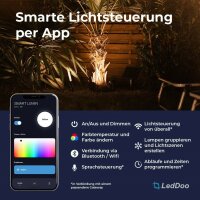 LedDoo SmartLumin Solar LED Bodenleuchte TriGlow GL-3 IP65/44 Steuerbar per App „Smart Garden“ über Bluetooth