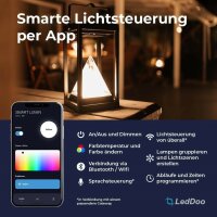 LedDoo SmartLumin Solar LED Stehleuchte PYRA SL-2 Steuerbar per App „Smart Garden“ über Bluetooth